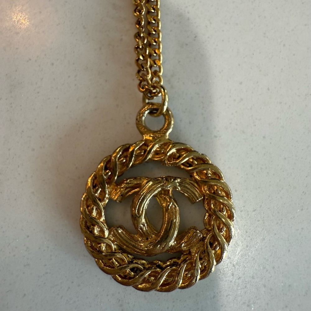 Gold Chanel Medallion Necklace